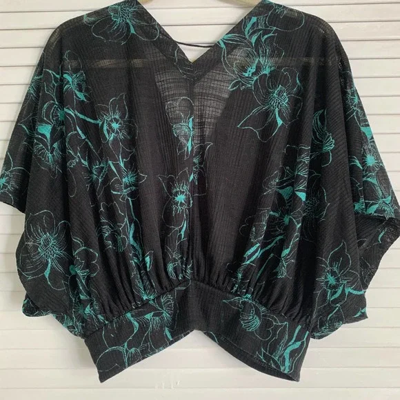 Free People One Dance Floral Top Black Size XS - Picture 8 of 12